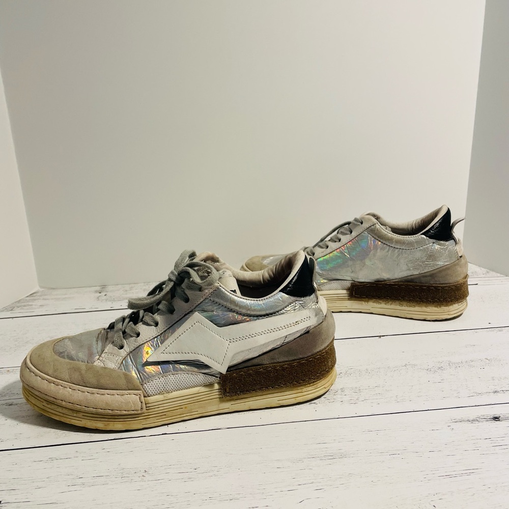 A.S.98 Platform street Sneaker Holographic tennis shoes fun funky unique